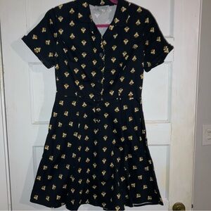 Elegant Black Floral Mini Dress